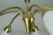 Brass & Opal Ceiling Lamp by Rupert Nikoll for Rupert Nikoll, 1950s 8