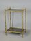French Bronze Bamboo Mirrored Side Table from Maison Baguès, 1970s, Image 1