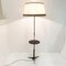 French Black Glass, Brass & Steel Floor Lamp, 1950s 3