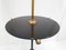 French Black Glass, Brass & Steel Floor Lamp, 1950s 6