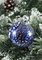 Blau-silberne Weihnachtskugel von Made Murano Glas 1