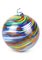 Blue Multicolour and Gold Leaf Christmas Ball from Made Murano Glass 1