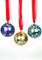 Multicolour and Murrina Christmas Balls from Made Murano Glass, Set of 3 1