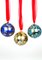 Multicolour and Murrina Christmas Balls from Made Murano Glass, Set of 3, Image 1