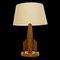 French Wooden Table Lamp, 1950s 1