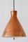 Lámpara colgante escandinava de cobre, años 60, Imagen 1