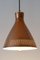 Lámpara colgante escandinava de cobre, años 60, Imagen 9
