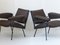 Italian Steel & Wool Armchairs, 1950s, Set of 2 2