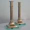 Brass & Glass Candleholders, 1950s, Set of 2 2