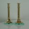 Brass & Glass Candleholders, 1950s, Set of 2, Image 1