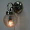 German Chrome and Glass Wall Light, 1950s 4