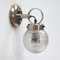 German Chrome and Glass Wall Light, 1950s 1