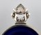 Saliera vintage smaltata blu in argento sterling con cucchiaio di Johan Rohde per Georg Jensen, set di 2, Immagine 7