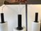 Vintage Black & White Cylindrical Pendant Lamps from Lyfa, Set of 3 9