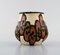 Vintage Blumenvase aus kastanienbraun glasierter Keramik von Kähler 1