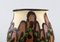 Vintage Blumenvase aus kastanienbraun glasierter Keramik von Kähler 5