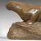 Dekorativer französischer Otter aus Bronze, 1940er 3