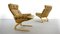 Brown Leather Armchairs by Elsa & Nordahl Solheim for Rybo Rykken & Co, 1970s, Set of 2, Image 4