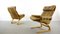 Brown Leather Armchairs by Elsa & Nordahl Solheim for Rybo Rykken & Co, 1970s, Set of 2 2