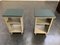 Green Leatherette and Metal Cabinets, 1960s, Set of 2 3