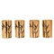 Set di bicchieri e portabottiglie in bambù, anni '70, set di 6, Immagine 3