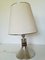 Mid-Century Tischlampe aus Metall & Holz 1