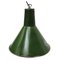 Industrial Green Enamel Pendant Lamp, 1950s 4