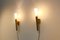 Italian Brass & Opaline Glass Sconces, 1970s, Set of 2, Image 9