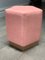 Ermes Pentagon Pouf Confetto in Pink Mousse Leather and Brass by Casa Botelho 6