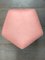 Ermes Pentagon Confetto Pouf mit rosafarbenem Lederbezug & Messingsockel von Casa Botelho 7