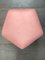 Ermes Pentagon Pouf Confetto in Pink Mousse Leather and Brass by Casa Botelho 7