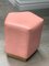 Ermes Pentagon Pouf Confetto in Pink Mousse Leather and Brass by Casa Botelho 4