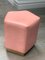 Puf Ermes Confetto pentagonal de cuero rosa y latón de Casa Botelho, Imagen 4