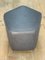 Ermes Pentagon Pouf Mouse in Grey Mousse Leather and Brass Plinth by Casa Botelho 2