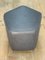 Ermes Pentagon Pouf Mouse in Grey Mousse Leather and Brass Plinth by Casa Botelho, Image 2