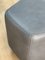 Ermes Pentagon Pouf Mouse in Grey Mousse Leather and Brass Plinth by Casa Botelho 9