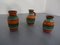 Jarrones de cerámica de Bodo Mans para Bay Keramik, años 60. Juego de 3, Imagen 16