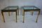 Brass and Glass Side Tables, 1950s, Set of 2 1