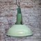 Round Green Enamel Pendant Lamp, 1950s, Image 5