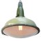 Round Green Enamel Pendant Lamp, 1950s, Image 2