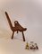 Antique German Rustic Oak Side Chair, Image 3