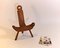 Antique German Rustic Oak Side Chair, Image 2