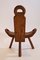 Antique German Rustic Oak Side Chair, Image 4