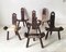 Spanish Brutalist Side Chair, 1960s, Set of 6, Image 2