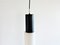 Large Dutch Model 238 Black and White Glass Ceiling Lamp from Evenblij, 1960s, Image 2