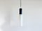 Large Dutch Model 238 Black and White Glass Ceiling Lamp from Evenblij, 1960s 1