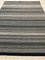 Handgeknüpfter schwarz-weißer Kelim Teppich aus Baumwolle, 1970er 2
