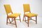 Deutsche Beistellstühle mit gelbem Bezug von GHG Mobel Pirna, 1970er, 2er Set 1
