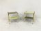 Italian Brass and Yellow Glass Side Tables, 1970s, Set of 2 8