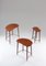 Mid-Century Scandinavian Teak and Brass Nesting Tables, 1950s, Set of 3, Image 2